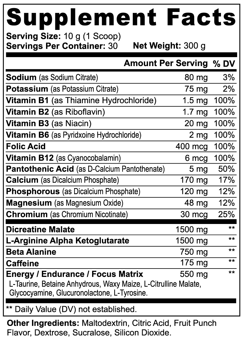 TWITCH Pre-Workout (Fruit Punch)